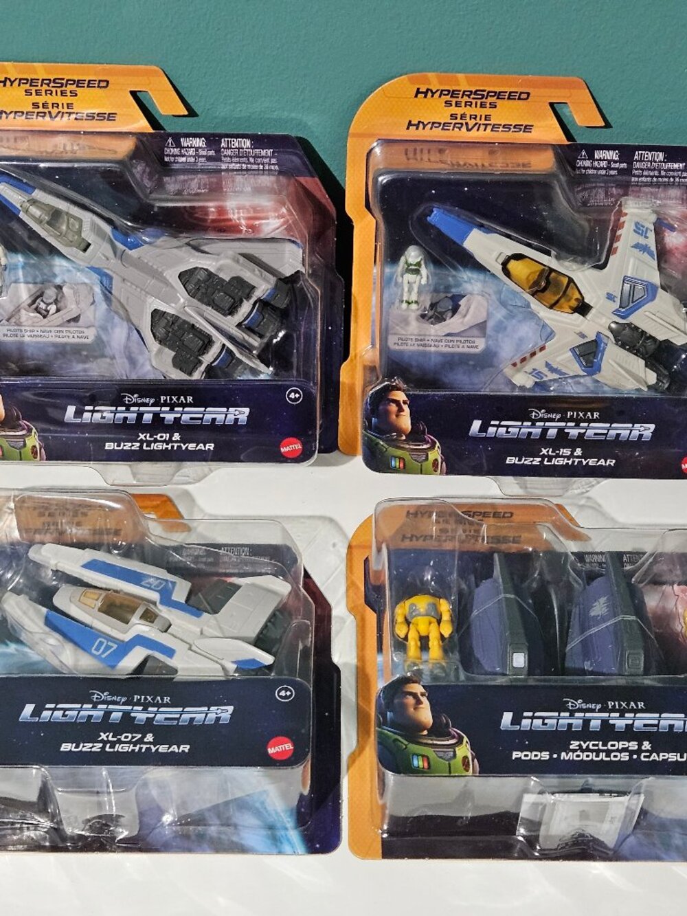 Disney Pixar Buzz Lightyear Hyperspeed Series Lot of 4 Ships & Figures Mattel